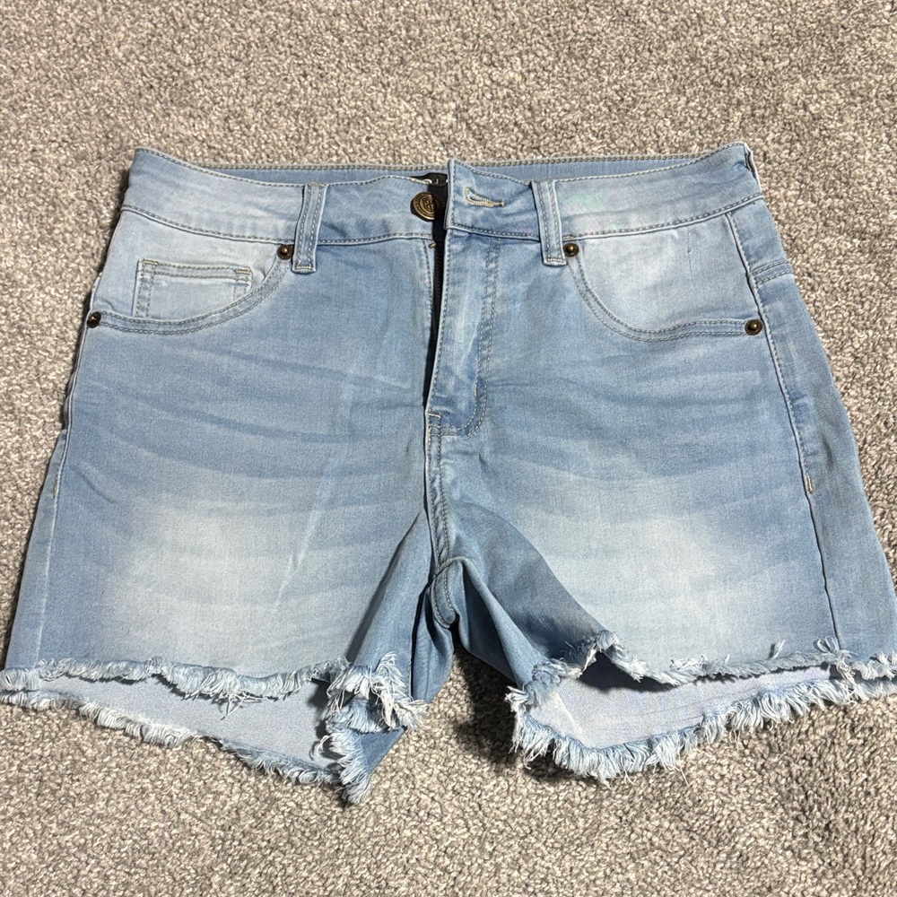 Born Primitive Distressed Raw Hem Denim Shorts